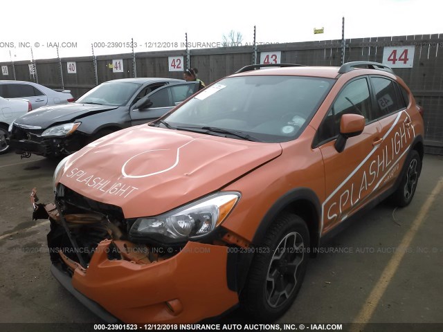 JF2GPACC6E8208853 - 2014 SUBARU XV CROSSTREK 2.0 PREMIUM ORANGE photo 2