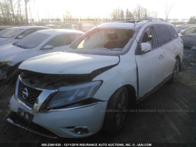 5N1AR2MM6GC646229 - 2016 NISSAN PATHFINDER S/SV/SL/PLATINUM WHITE photo 2