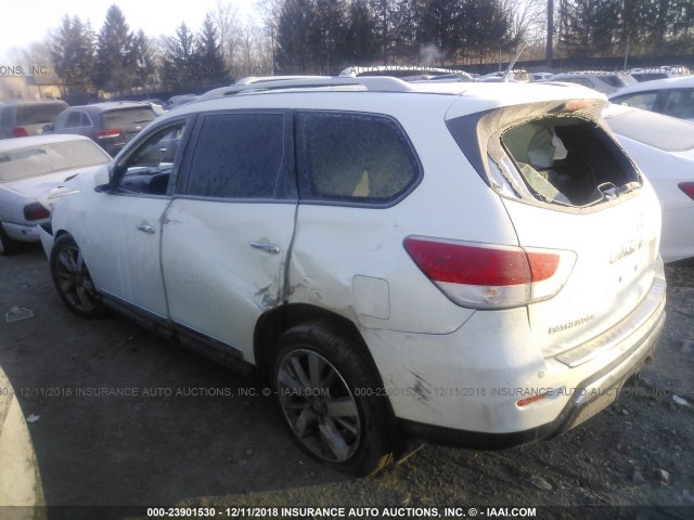 5N1AR2MM6GC646229 - 2016 NISSAN PATHFINDER S/SV/SL/PLATINUM WHITE photo 3