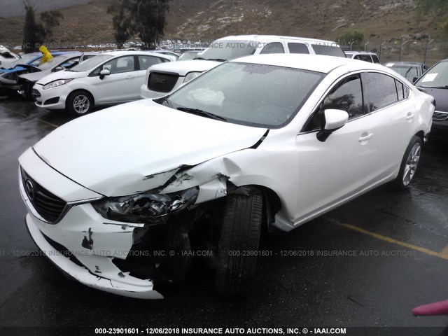 JM1GJ1V62E1135786 - 2014 MAZDA 6 TOURING WHITE photo 2