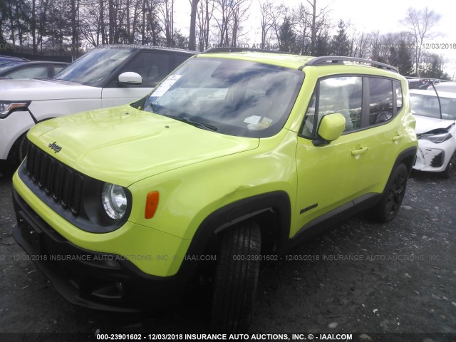 ZACCJBBB9JPJ14110 - 2018 JEEP RENEGADE LATITUDE GREEN photo 2