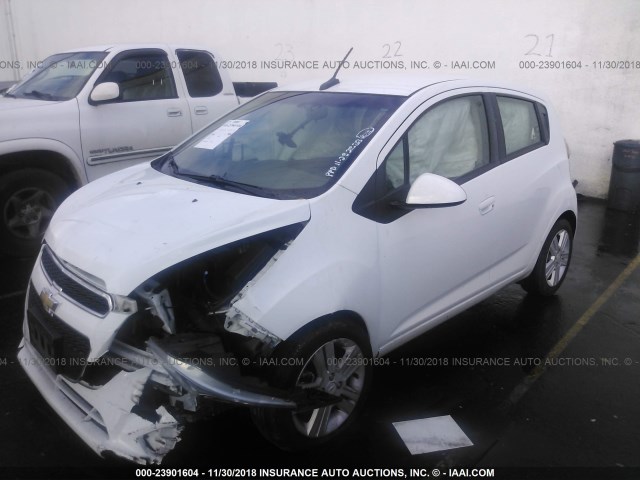 KL8CD6S98EC533504 - 2014 CHEVROLET SPARK 1LT WHITE photo 2