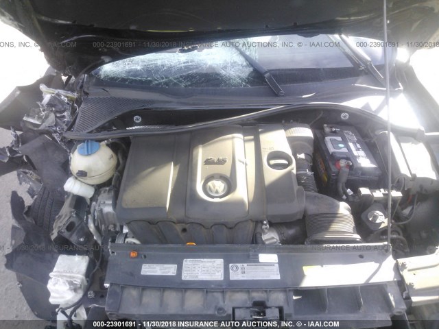 1VWAP7A32CC018842 - 2012 VOLKSWAGEN PASSAT S BLACK photo 10