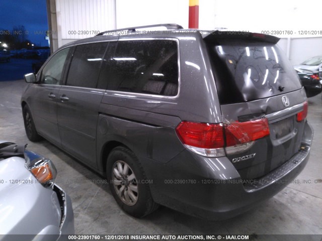 5FNRL38688B076538 - 2008 HONDA ODYSSEY EXL GRAY photo 3