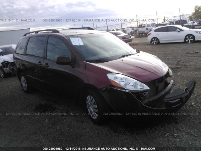 5TDZK23C98S128782 - 2008 TOYOTA SIENNA CE/LE RED photo 1