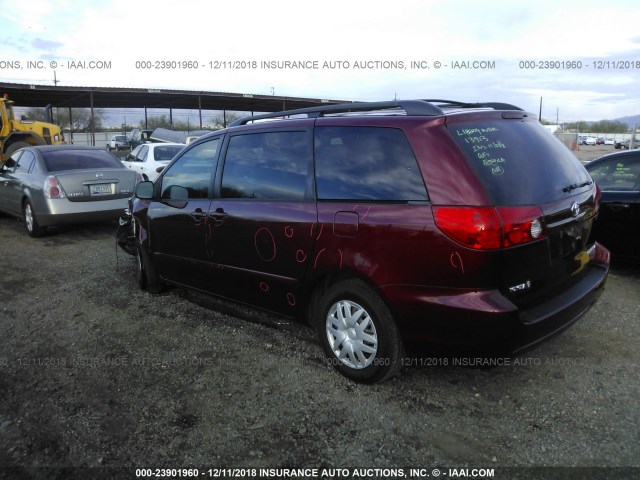 5TDZK23C98S128782 - 2008 TOYOTA SIENNA CE/LE RED photo 3