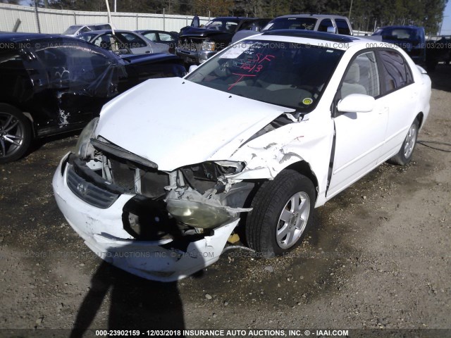 1NXBR32E14Z332256 - 2004 TOYOTA COROLLA CE/LE/S WHITE photo 2