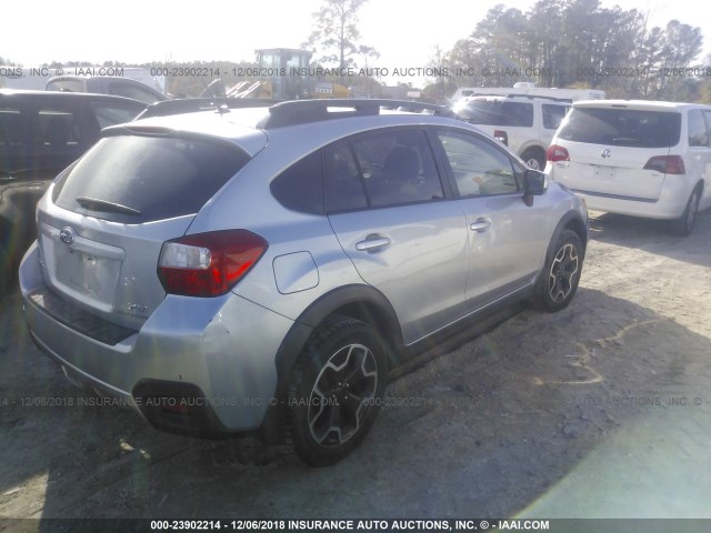 JF2GPAVC4D2896284 - 2013 SUBARU XV CROSSTREK 2.0 PREMIUM SILVER photo 4