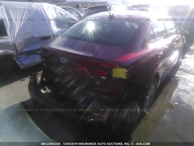 3KPA24AB2JE079752 - 2018 KIA RIO LX/S RED photo 4