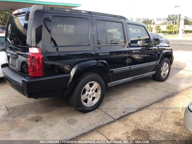 1J8HG48K36C356762 - 2006 JEEP COMMANDER BLACK photo 4