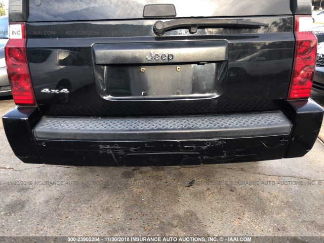 1J8HG48K36C356762 - 2006 JEEP COMMANDER BLACK photo 6