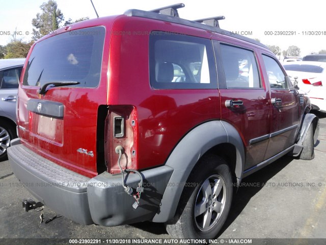 1D8GU28K18W128648 - 2008 DODGE NITRO SXT RED photo 4