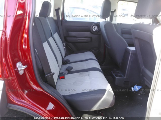 1D8GU28K18W128648 - 2008 DODGE NITRO SXT RED photo 8