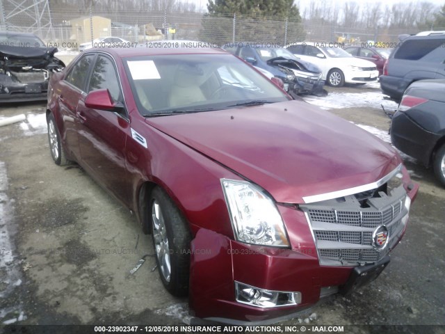 1G6DV57V680169438 - 2008 CADILLAC CTS HI FEATURE V6 RED photo 1