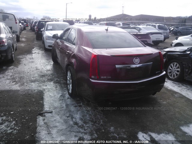 1G6DV57V680169438 - 2008 CADILLAC CTS HI FEATURE V6 RED photo 3