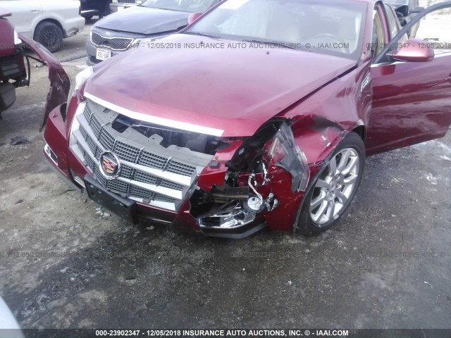 1G6DV57V680169438 - 2008 CADILLAC CTS HI FEATURE V6 RED photo 6