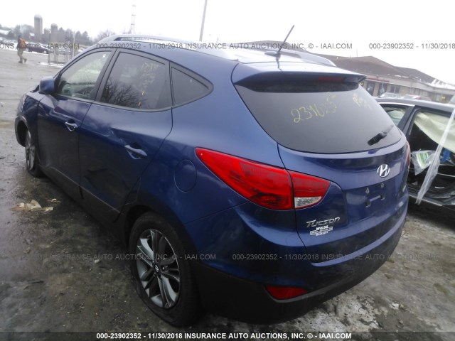 KM8JUCAG3EU794820 - 2014 HYUNDAI Tucson GLS/LIMITED/SE BLUE photo 3