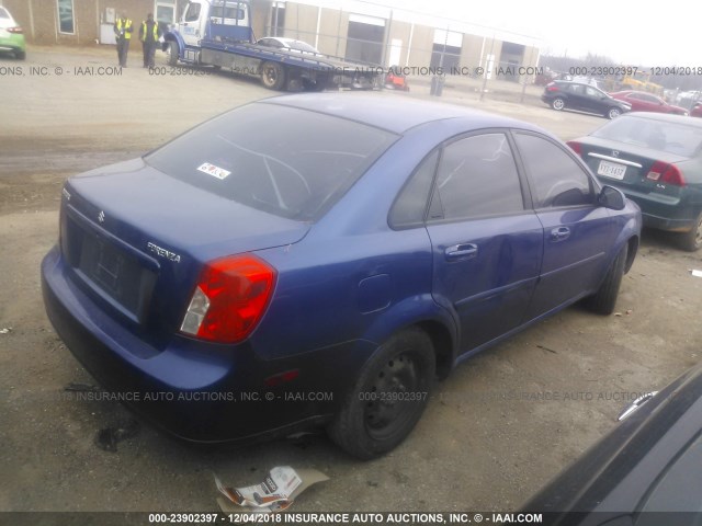 KL5JD56Z46K252493 - 2006 SUZUKI FORENZA BLUE photo 4