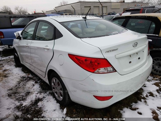 KMHCT4AE9DU506927 - 2013 HYUNDAI ACCENT GLS/GS WHITE photo 3