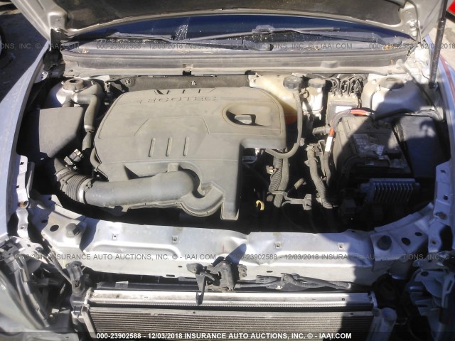 1G1ZC5E16BF169767 - 2011 CHEVROLET MALIBU 1LT ვერცხლისფერი ფოტო 10