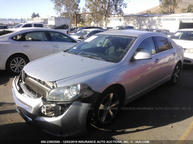 1G1ZC5E16BF169767 - 2011 CHEVROLET MALIBU 1LT ვერცხლისფერი ფოტო 2