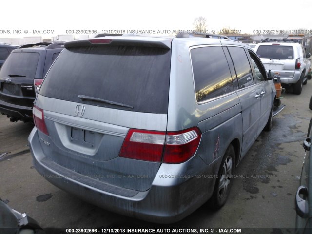 5FNRL38705B106572 - 2005 HONDA ODYSSEY EXL GRAY photo 4