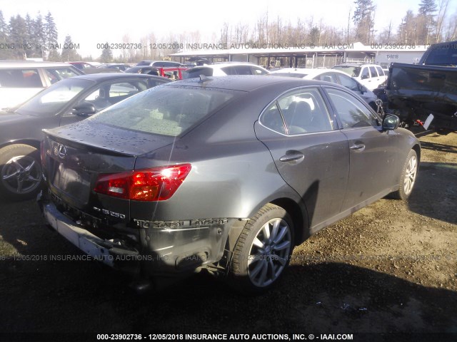 JTHCK262585021130 - 2008 LEXUS IS 250 GRAY photo 4