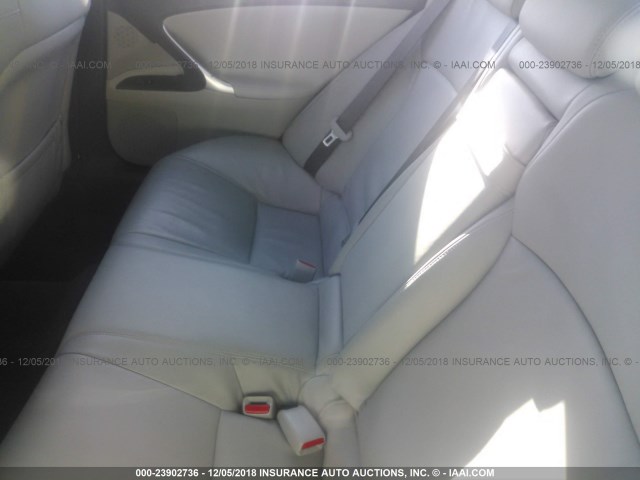 JTHCK262585021130 - 2008 LEXUS IS 250 GRAY photo 8