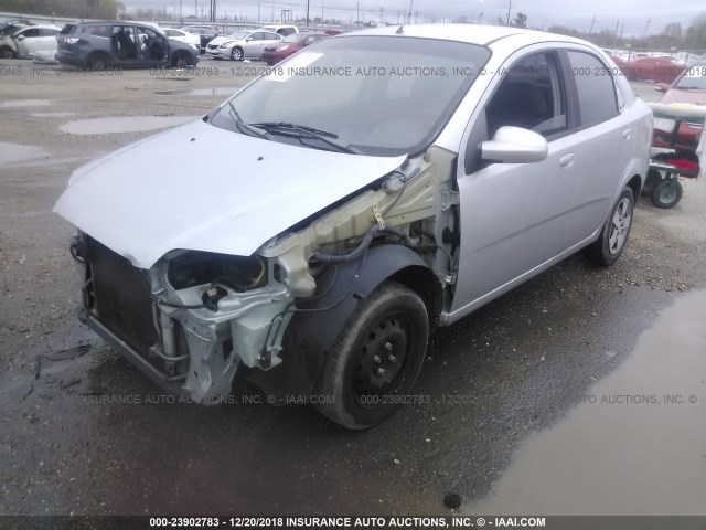 KL1TD56636B580603 - 2006 CHEVROLET AVEO LS GRAY photo 2