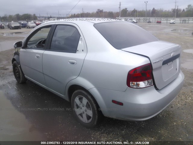 KL1TD56636B580603 - 2006 CHEVROLET AVEO LS GRAY photo 3