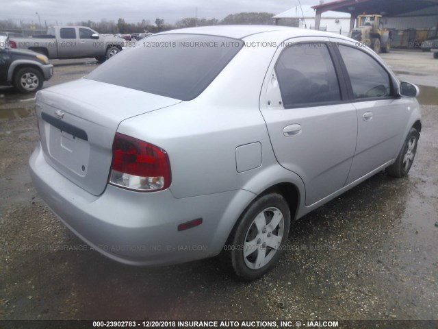 KL1TD56636B580603 - 2006 CHEVROLET AVEO LS GRAY photo 4