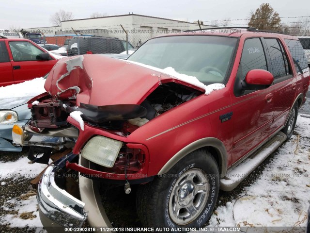 1FMFU18L91LB64751 - 2001 FORD EXPEDITION EDDIE BAUER BURGUNDY photo 2