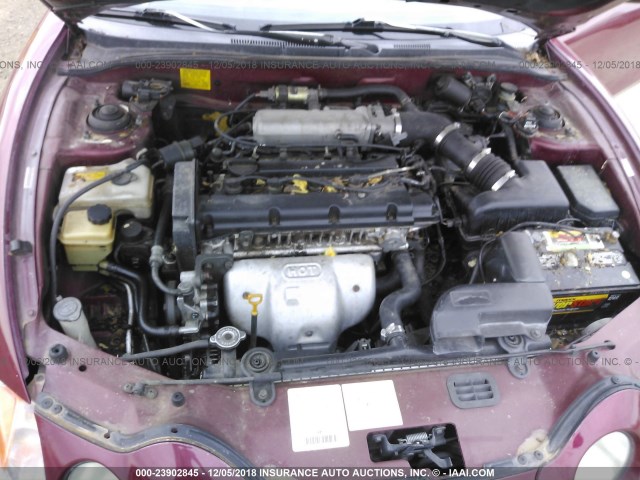 KMHJG25F7YU185544 - 2000 HYUNDAI TIBURON RED photo 10