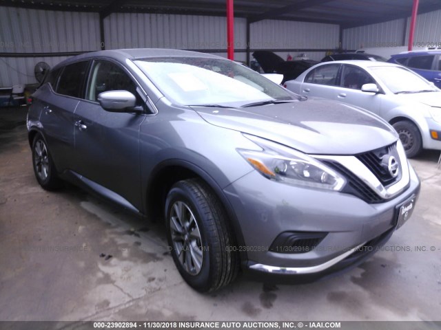 5N1AZ2MH7JN161239 - 2018 NISSAN MURANO S/SL/SV/PLATINUM GRAY photo 1