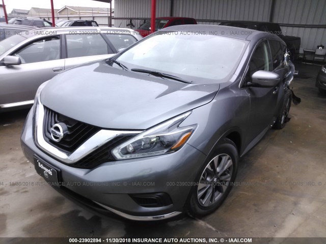 5N1AZ2MH7JN161239 - 2018 NISSAN MURANO S/SL/SV/PLATINUM GRAY photo 2