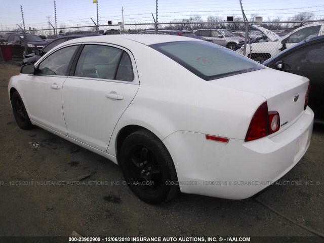 1G1ZA5EU0CF163674 - 2012 CHEVROLET MALIBU LS WHITE photo 3