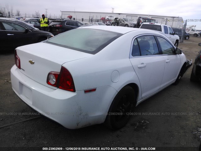 1G1ZA5EU0CF163674 - 2012 CHEVROLET MALIBU LS WHITE photo 4