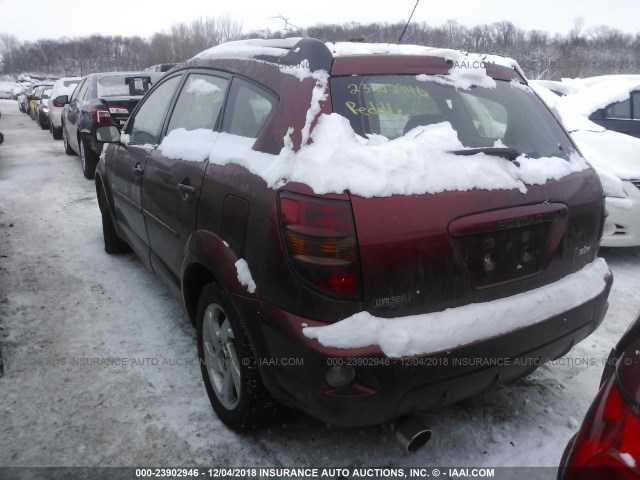 5Y2SL628X3Z454326 - 2003 PONTIAC VIBE RED photo 3