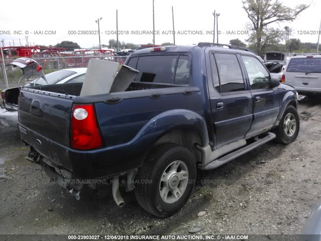 1FMZU67E63UB90928 - 2003 FORD EXPLORER SPORT TR  BLUE photo 4