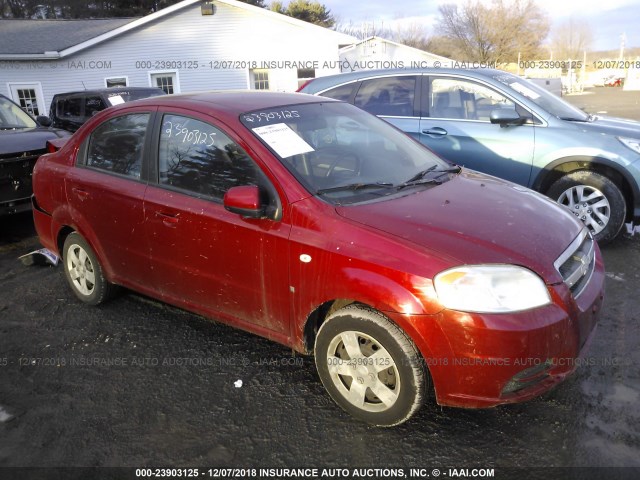 KL1TD56607B116069 - 2007 CHEVROLET AVEO LS RED photo 1
