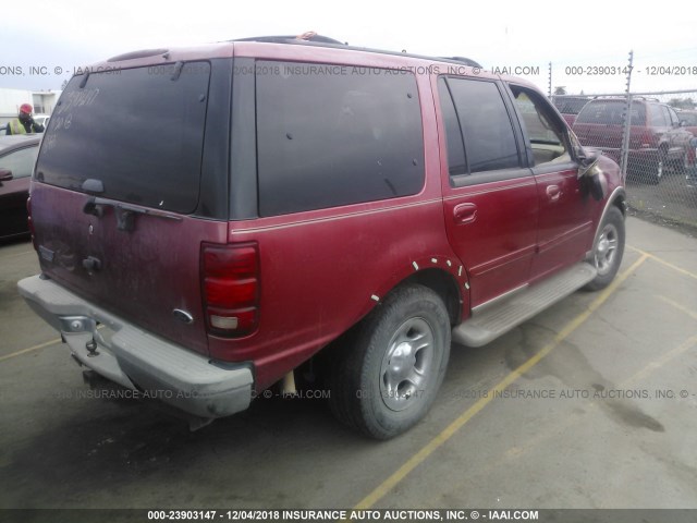 1FMRU17L8YLC20509 - 2000 FORD EXPEDITION EDDIE BAUER BURGUNDY photo 4