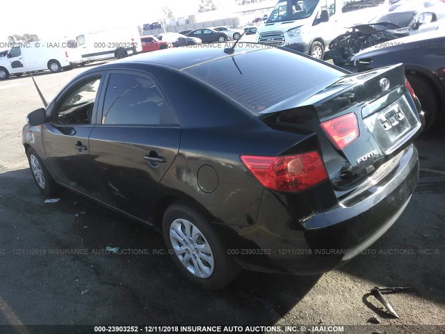 KNAFU4A21A5110000 - 2010 KIA FORTE EX BLACK photo 3