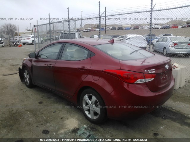 KMHDH4AE1DU728190 - 2013 HYUNDAI ELANTRA GLS/LIMITED RED photo 3