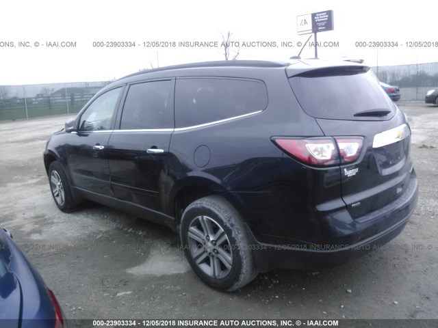 1GNKVGKD8FJ179188 - 2015 CHEVROLET TRAVERSE LT BLACK photo 3