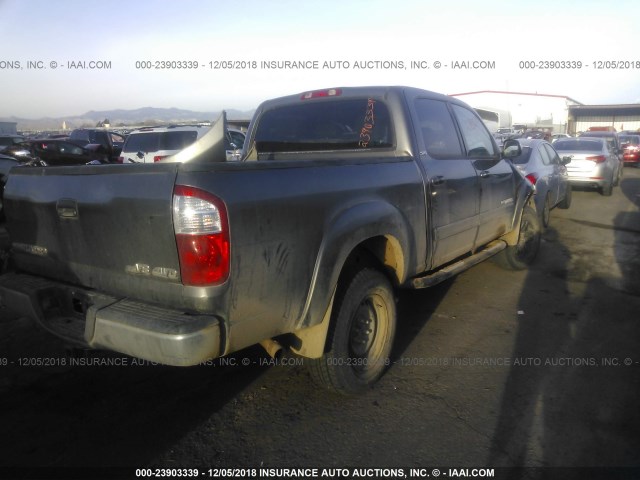 5TBDT441X4S452942 - 2004 TOYOTA TUNDRA DOUBLE CAB SR5 GRAY photo 4