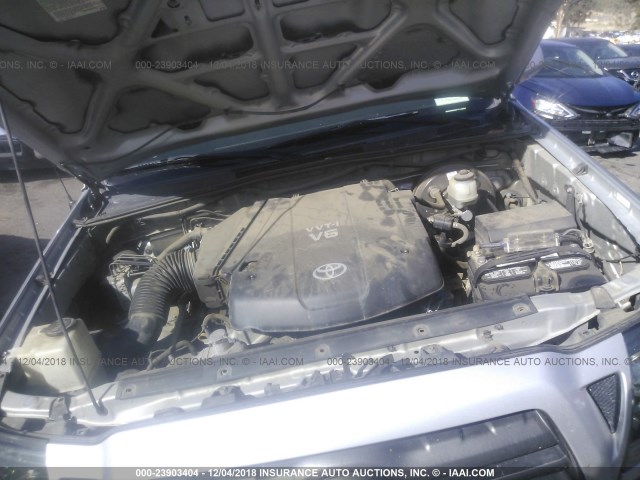 3TMJU62N49M084824 - 2009 TOYOTA TACOMA DOUBLE CAB PRERUNNER SILVER photo 10