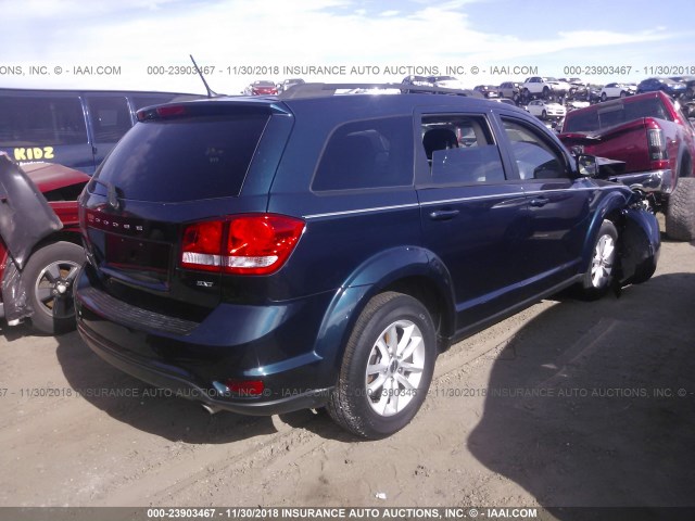 3C4PDCBB3FT565342 - 2015 DODGE JOURNEY SXT BLUE photo 4