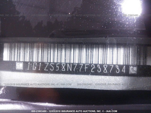 1G1ZS58N77F238734 - 2007 CHEVROLET MALIBU LS 银色 照片 9