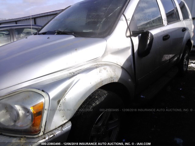 1D4HB48D05F564735 - 2005 DODGE DURANGO SLT SILVER photo 6