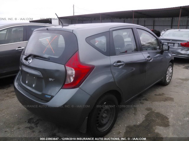 3N1CE2CP8GL382698 - 2016 NISSAN VERSA NOTE S/S PLUS/SV/SL/SR GRAY photo 4